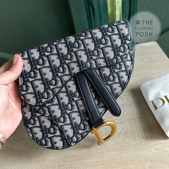 ❌SOLD❌Christian Dior Saddle Crossbody Beige Oblique Jacquard Belt Bag Pouch - Picture 3 of 10